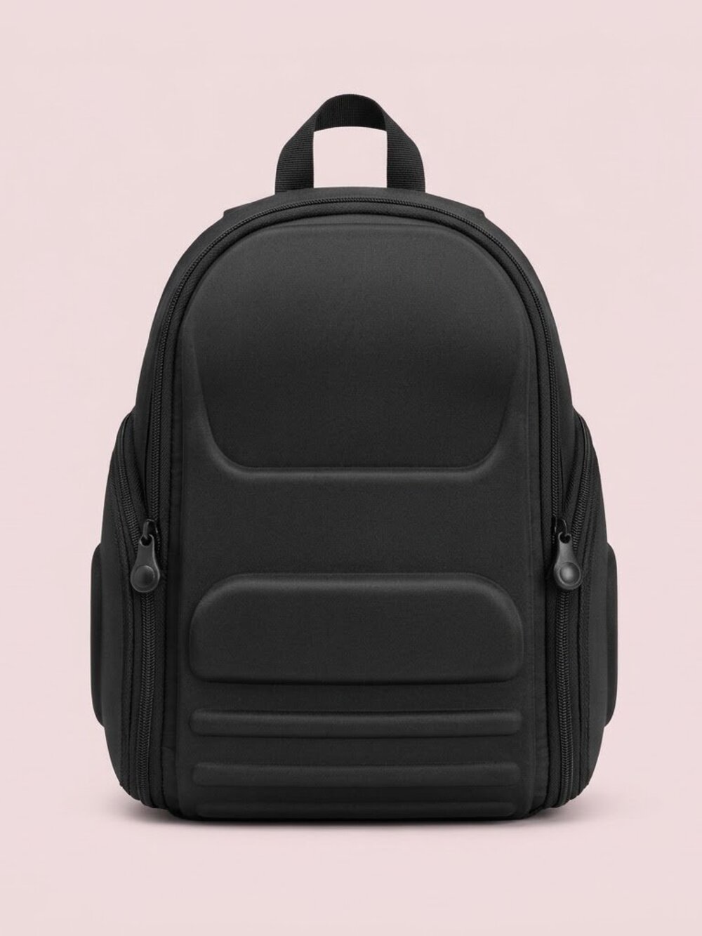 Men's Black Padded Sling Backpack - Minimal Design